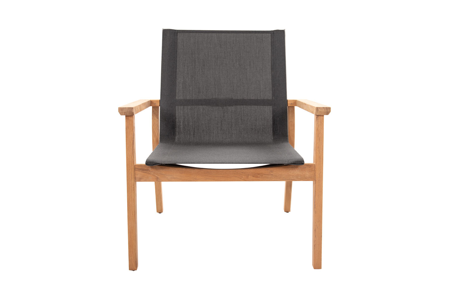 Maya Sling Club Chair with Arms, Anthracite, Coated
